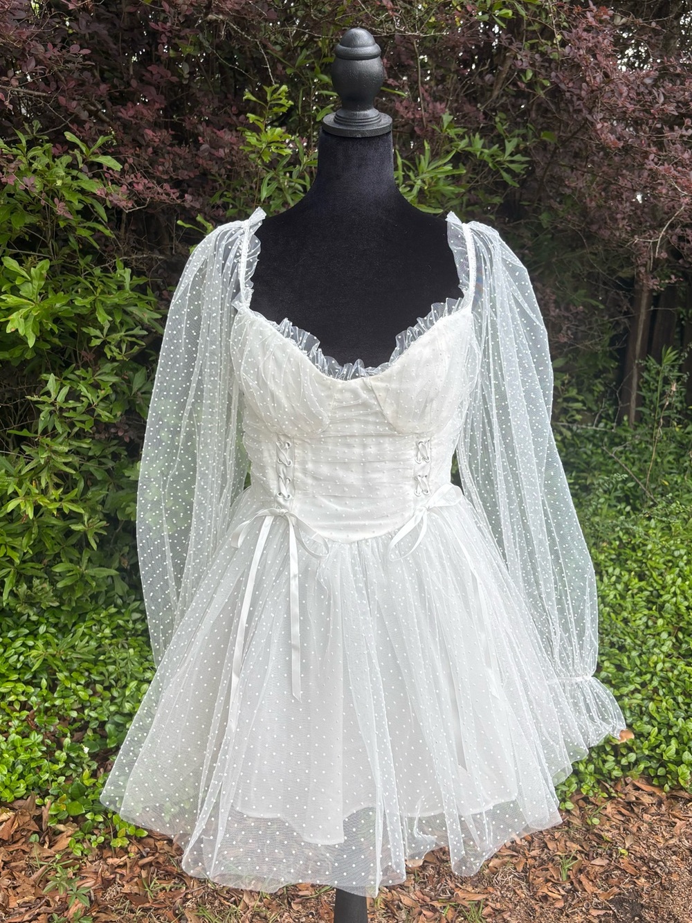 Dolls Kill Sugar Thrillz Heavenly Affair Babydoll Dress